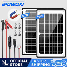 POWOXI Solar Panel Kit 12V 20W Magnetic + MPPT Charge Controller Battery Charger picture