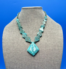 VTG Jay King DTR Mine Finds Turquoise & Sterling Necklace 18-20