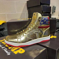 NEW Donald T GOLD Shoes MAGA 2024 NEVER SURRENDER High Tops Sneakers (M4-M12) picture