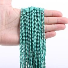 AAA 3mm Faceted Natural Turquoise Gemstone Beads Micro Faceted Round 15.5 inch picture