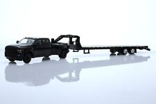 2021 Dodge Ram 3500 Dually Gooseneck Trailer 1:64 Diecast Model Truck Black picture