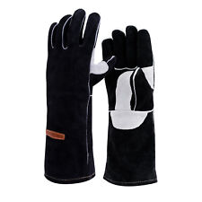 Leather Forge MIG Welding Gloves, Heat Fire Resistant Welders Gloves, 14” picture