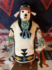 Vintage Hopi Kachina Doll Native American 1920’s Katsina Cottonwood Turquoise picture