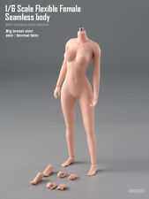 US 1/6 Super Flexible Seamless Female Normal Skin Mid Breast Action Figure Body picture
