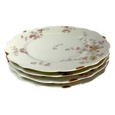 Limoges Rose Dinner Plates 4 Porcelain Ahrenfeldt 4275 Gilt Vintage Pink 9.5” picture