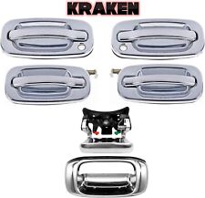 Chrome Outside Door Handles For Chevy Silverado GMC Sierra 2001-2005 Crew Cab picture