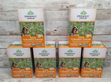 Case of 6 Boxes (108 Total Bags) Organic India Tulsi Turmeric Ginger India Tea picture