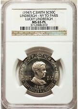 1947 Lucky Lindbergh NY-Paris NGC MS65 PL C. Smith So Called Half Dollar picture