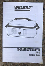Vintage 1950's Welbilt Roaster Oven RS1820 OWNERS manual ONLY Digital picture