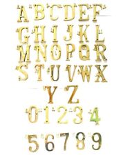 150MM(6Inch) Home Address Brass Polish Gold Alphabet Letters&Number With Screws picture
