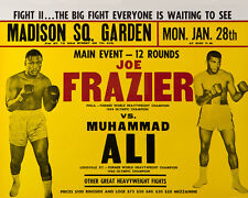 1974 Boxing MUHAMMAD ALI vs JOE FRAZIER Glossy 8x10 Photo Title Fight II Poster picture
