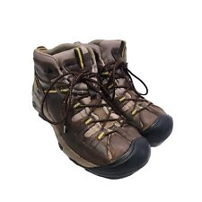 Keen Men's Targhee II Mid Waterproof Hiking Boots Size 11.5 Brown Leather picture