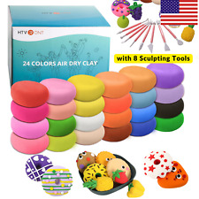 24 Colors Air Dry Clay Modeling Clay for Kids Light DIY Non-Toxic & No Baking US picture