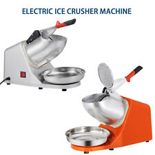 Orange/Silver Electric Ice Shaver Machine Stainless Steel Ice Crusher 110V picture
