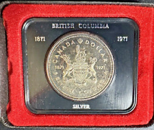 1871-1971 Canada British Columbia Commemorative Silver Coin w/Box picture