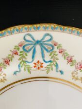 Aynsley Rosedale Salad Plate (8 Inches) Blue Bows Ribbons Flowers Roses) picture