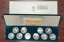 1988 Calgary Olympics Canada 10 Silver Coin Set With Box And COA's picture