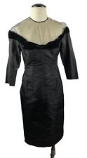 Vintage 1950's Styled in Pure Silk by Seymour Jacobson Black Dress Size Small picture