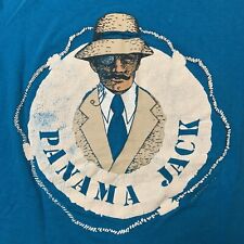 Vintage Panama Jack T Shirt Size Large 80s Blue Single Stitch 1980s Short Sleeve picture