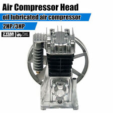 PAC Piston Air Compressor Pump Motor Head Twin Cylinder Oil Lubricated+ Silencer picture