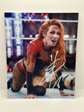 WWE THE MAN BECKY LYNCH HAND SIGNED 8x10 PHOTO COA WrestleMania Champ? picture