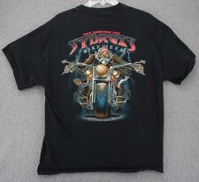 Delta T Shirt Men Large Black Sturgis Bike Week Zombie Skeleton Rider Graphic picture