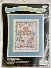 Bucilla NOAH'S ARK Baby Birth Record Counted Cross Stitch Kit 40527 11 x 14 NEW picture