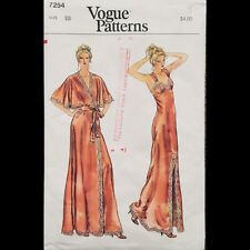 Vintage Vogue Misses' Gown/Robe/Belt Pattern #7254 Size 10 CUT INCOMP picture
