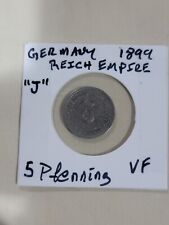 1899 J German 5 Pfennig World Germany Coin picture