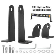 2-Pack Universal Side Mounting Brackets Holder For Straight Curved LED Light Bar picture