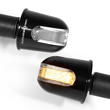 Handlebar end indicator set aluminium Rondo LED black ECE approval handlebar indicator 1 pair picture