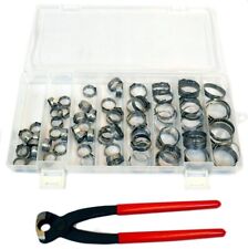Oetiker StepLess Kit 80 Clamps, ID Range 13.3mm-31.6mm w/Straight Jaw Pincer picture