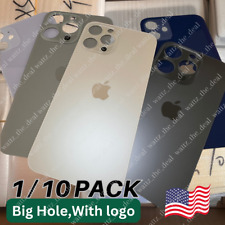 Replacement Back Glass Big Hole For iPhone 8 11 12 13 14 15 XR XS Rear Cover Lot picture