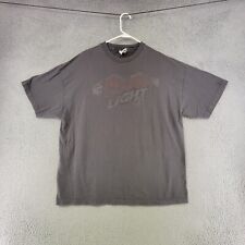Vintage Coors Light Shirt Mens 2XL XXL Gray Beer Short Sleeve T Shirt Casual picture