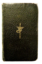 Antique MANUAL OF CATHOLIC DEVOTIONS, English/Latin Mass, Leather HB, 1939-'52 picture