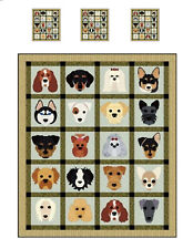Miniature Dollhouse Dog Quilt Top Computer Printed Fabric picture
