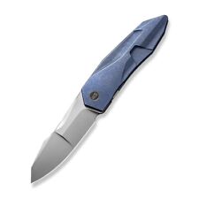 WE KNIFE Solid 22028-4 Frame Lock Blue Titanium CPM-20CV Stainless Pocket Knives picture