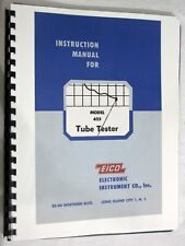 Manuals & Tube Charts EICO 625 Tester Instuction Construction 1978 Supplements picture