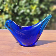 Ganz Figurine Bluebird Of Happiness Art Glass Hand Blown Cobalt Pulled Pinch ~5