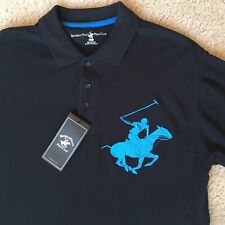 Men’s Beverly Hills Polo Club Big Pony Polo Shirt Black Size Large NEW picture