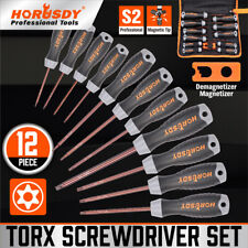 12 PC Torx Screwdriver Set Magnetic T6 - T40 Security Tamper Proof Star S2 Steel picture