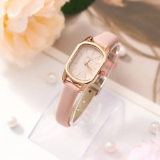 Ladies Square Roman Numeral Luxury Vintage Fashion Quartz Watch Fancy Pink Gift picture