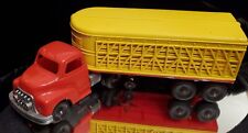 VINTAGE HUBLEY TRUCK & LIVESTOCK TRAILER SET Toy AUTHENTIC Hard to Find picture