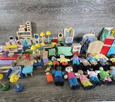 Vintage Lakeshore educational dolls w/furniture. Lot of over 100+ pieces. picture