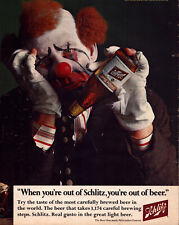 A2 Schlitz Beer Gusto In A Light Beer  Original Advertising Print Ad 10'' X 13'' picture