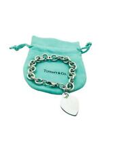 Tiffany & Co. Sterling Silver Heart Tag Chain Link Bracelet 7.5