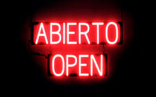 SpellBrite ABIERTO OPEN Sign | Neon Sign Look, LED Light | 25.2