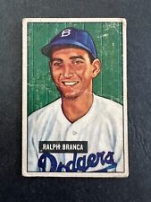 1951 Bowman Ralph Branca #56, creased picture