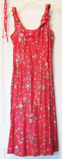 Malia Honolulu Pink Ruffle Floral Print Sundress Dress Vintage 12 or Medium picture