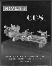 Rivett Lathe Bulletin 608D for year 1941 36 pages comb bound gloss cover picture